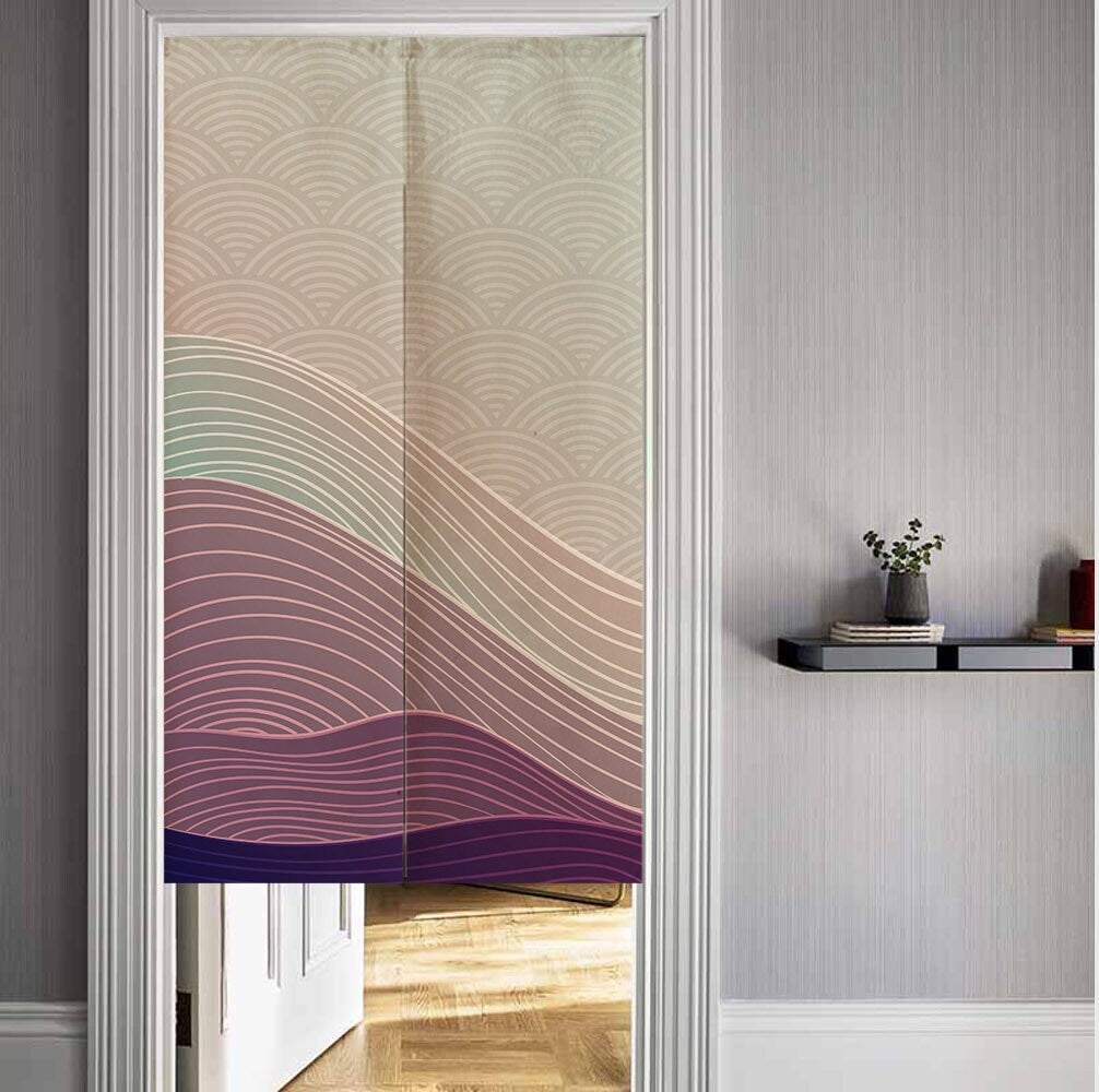Wave Japanese Doorway Curtain