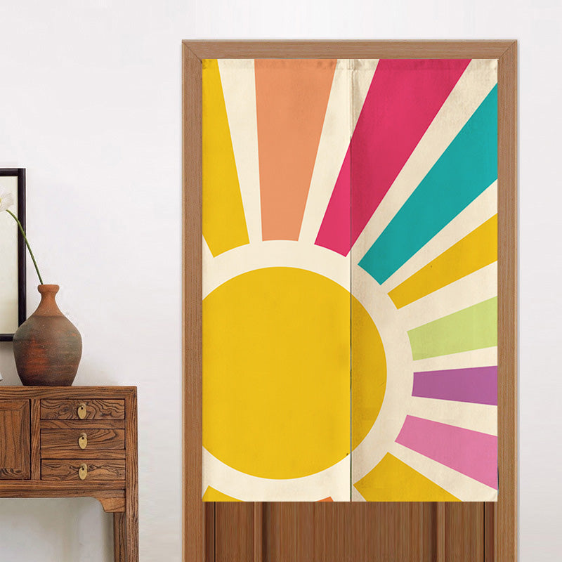 Rainbow Sun Rays Door Curtain