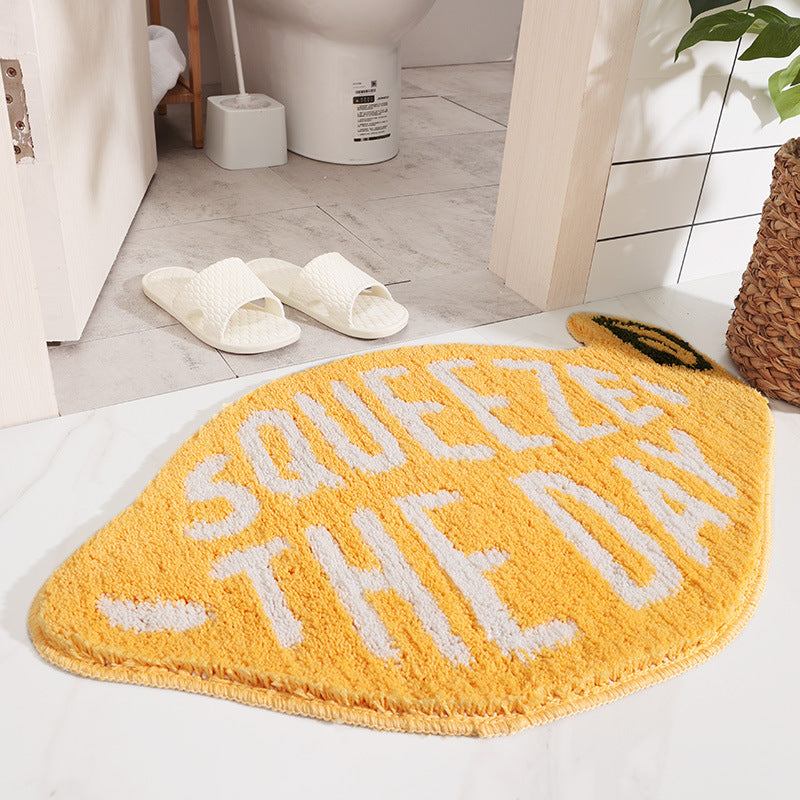 Yellow Lemon Bath Mat