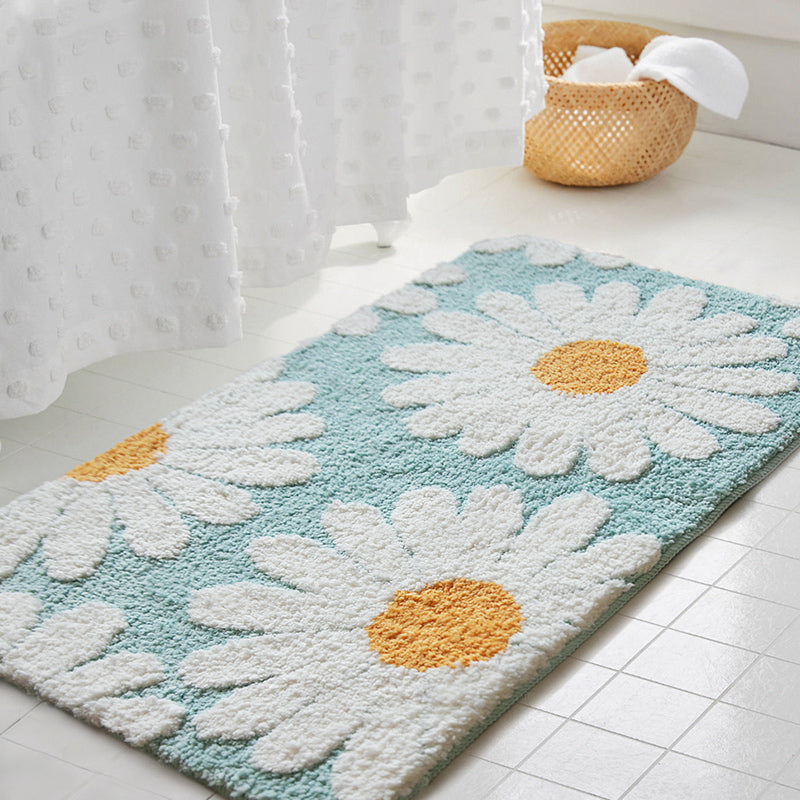 Cute Daisy Bath Mat – Ultra-Absorbent Plush Bathroom Rug