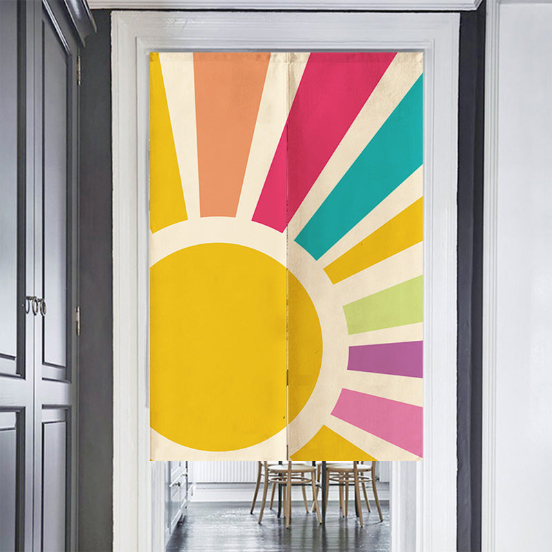 Rainbow Sun Rays Door Curtain