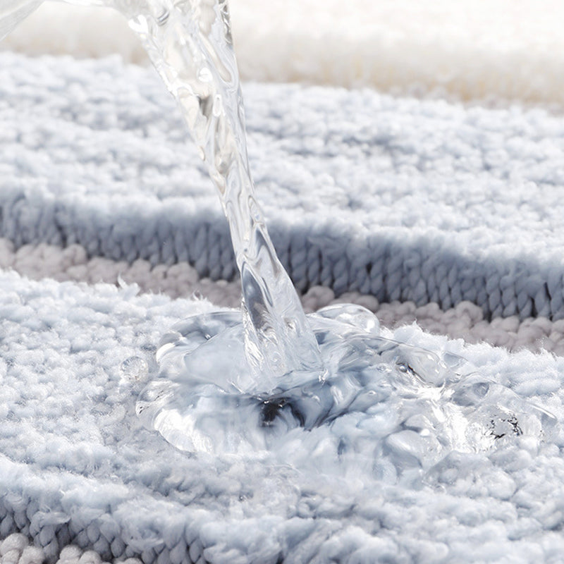 Premium Blue Striped Bath Mat – Ultra-Absorbent Plush Bathroom Rug
