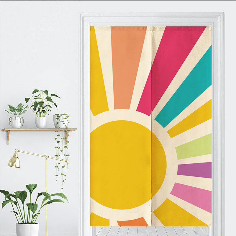 Rainbow Sun Rays Door Curtain