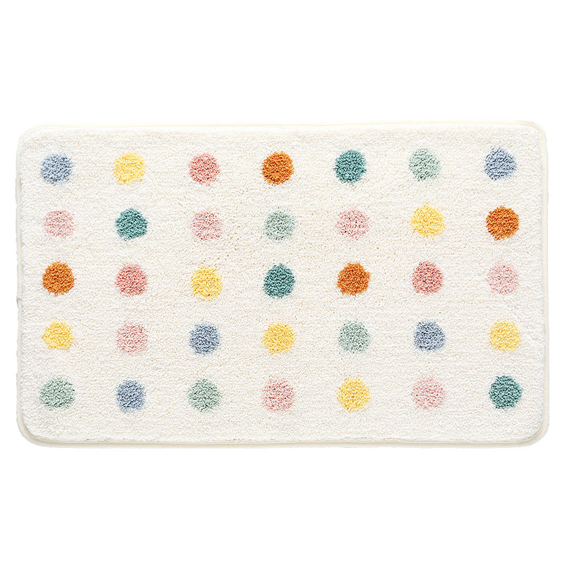Color Polkadot Bath Mat – Ultra-Absorbent Plush Bathroom Rug