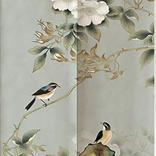 Two magpies Door Curtain