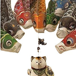 Fish and cat Door Curtain