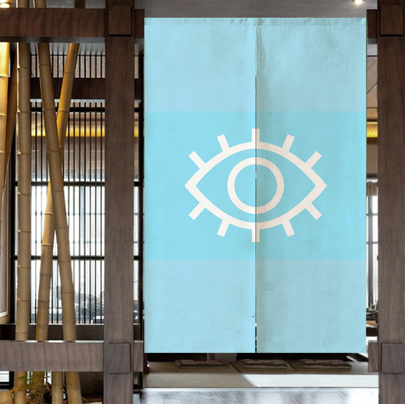 the Eye of the Blue Devil Door Curtain