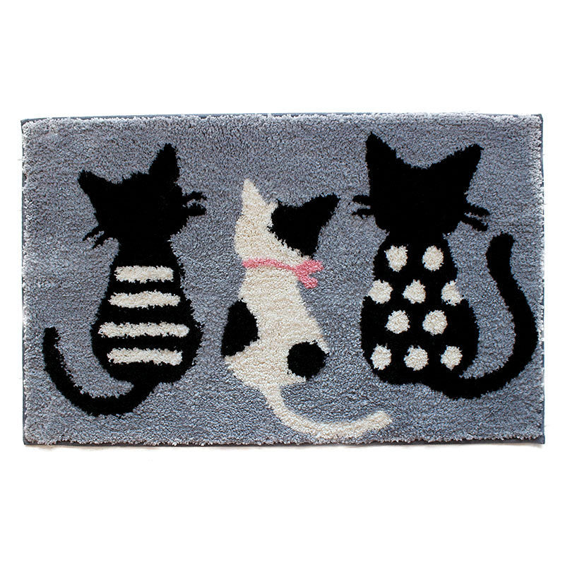 Lovely Cats Bathroom Mat – Ultra-Absorbent Plush Bathroom Rug