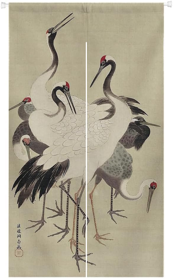 Chinese Traditional Ink Painting Doorway Curtain