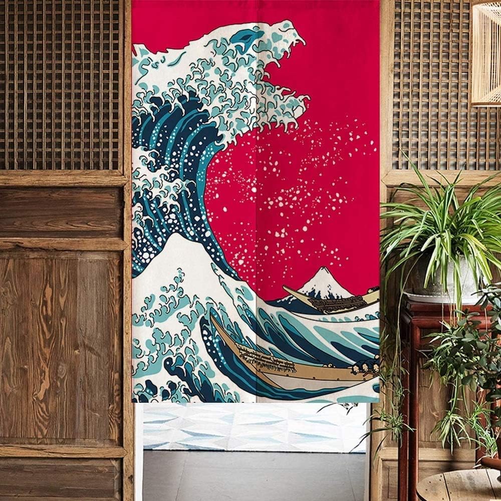 Chinese Traditional Ink Painting Doorway Curtain