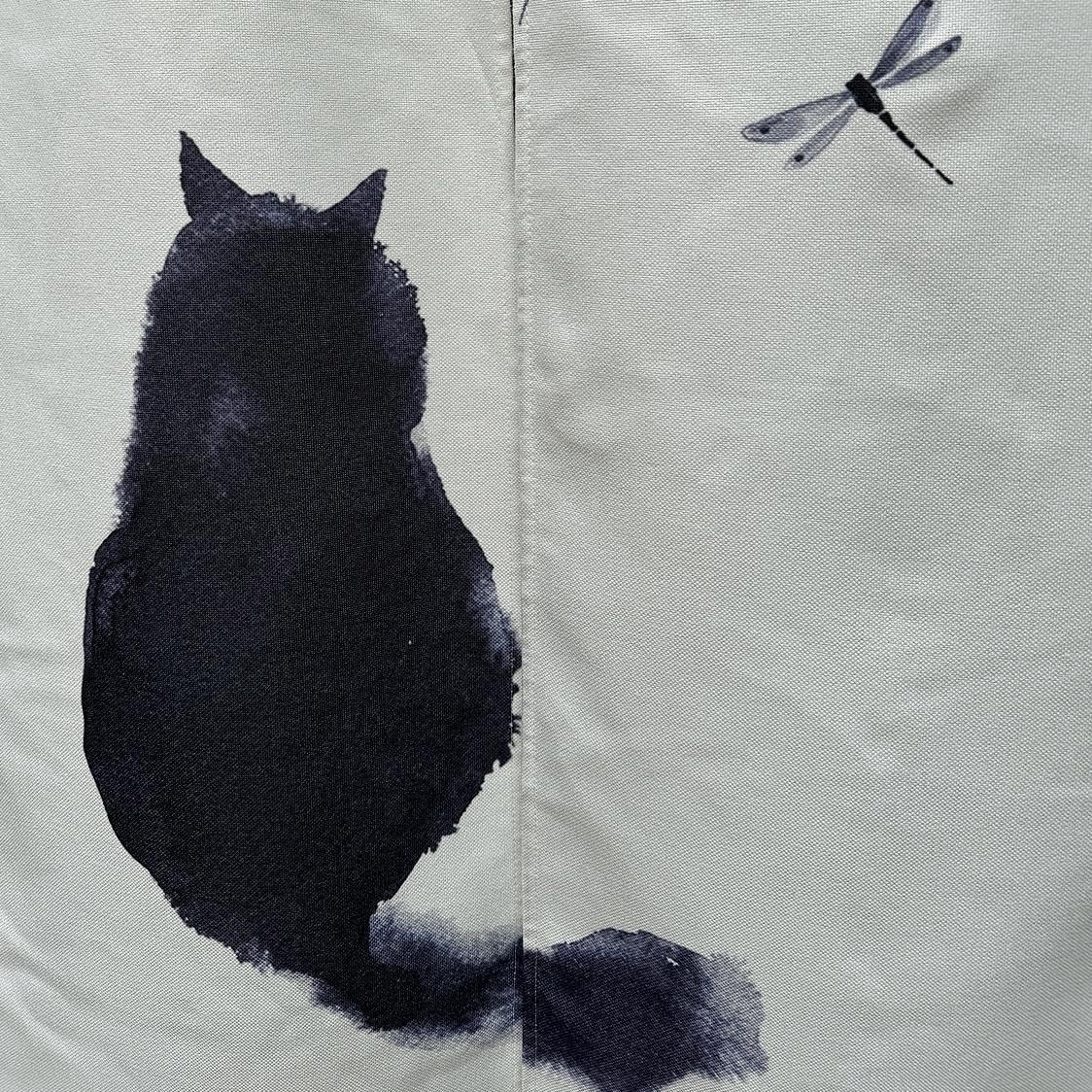 Ink and black and white painting Doorway Curtain