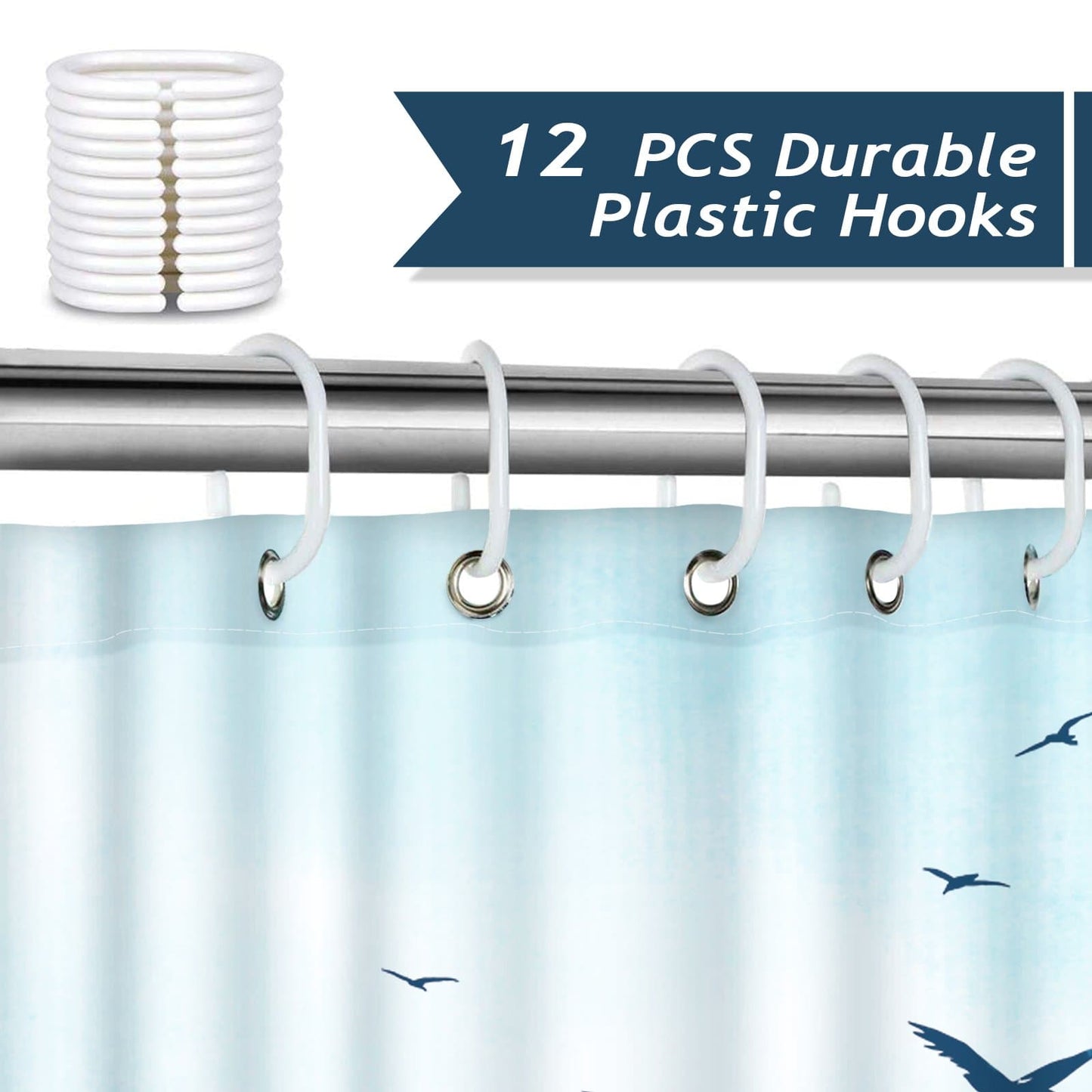 Blue Waves Shower Curtain