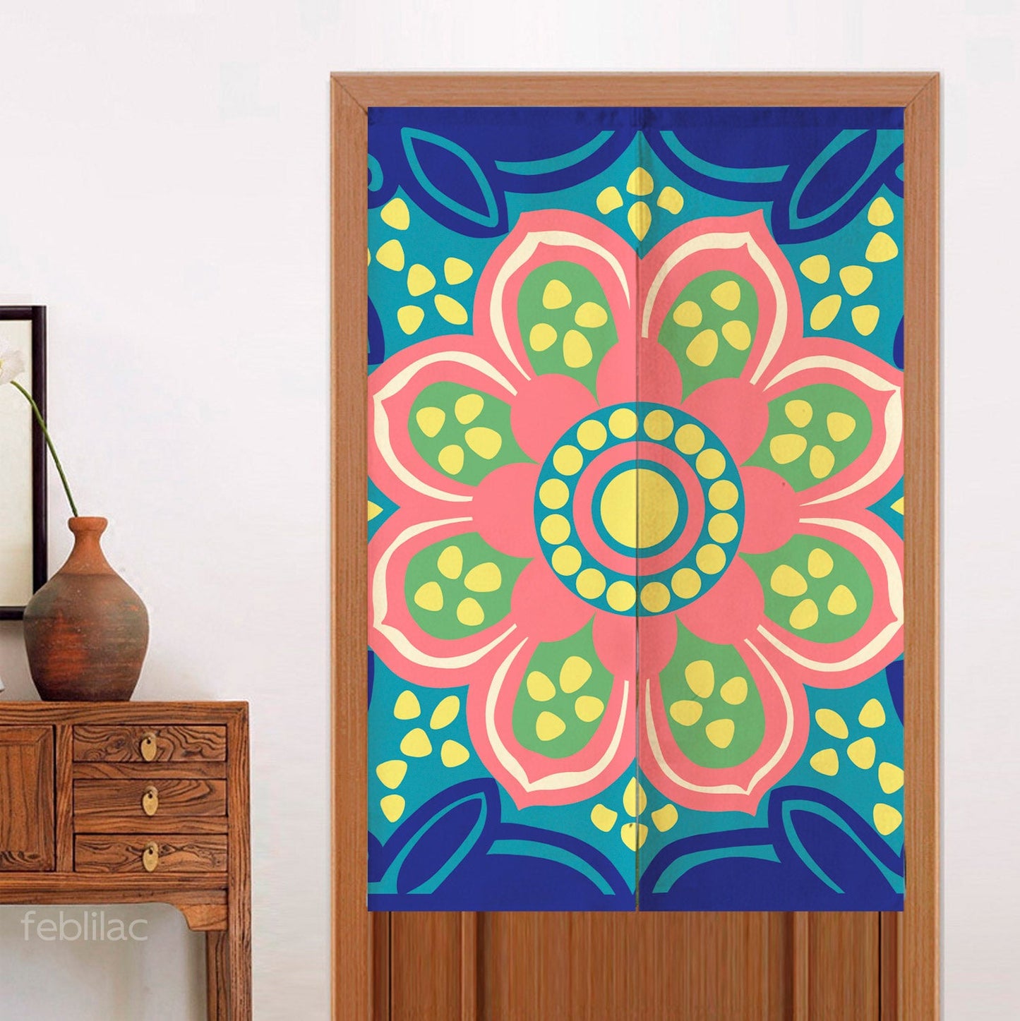 Bohemian Lotus Door Curtain
