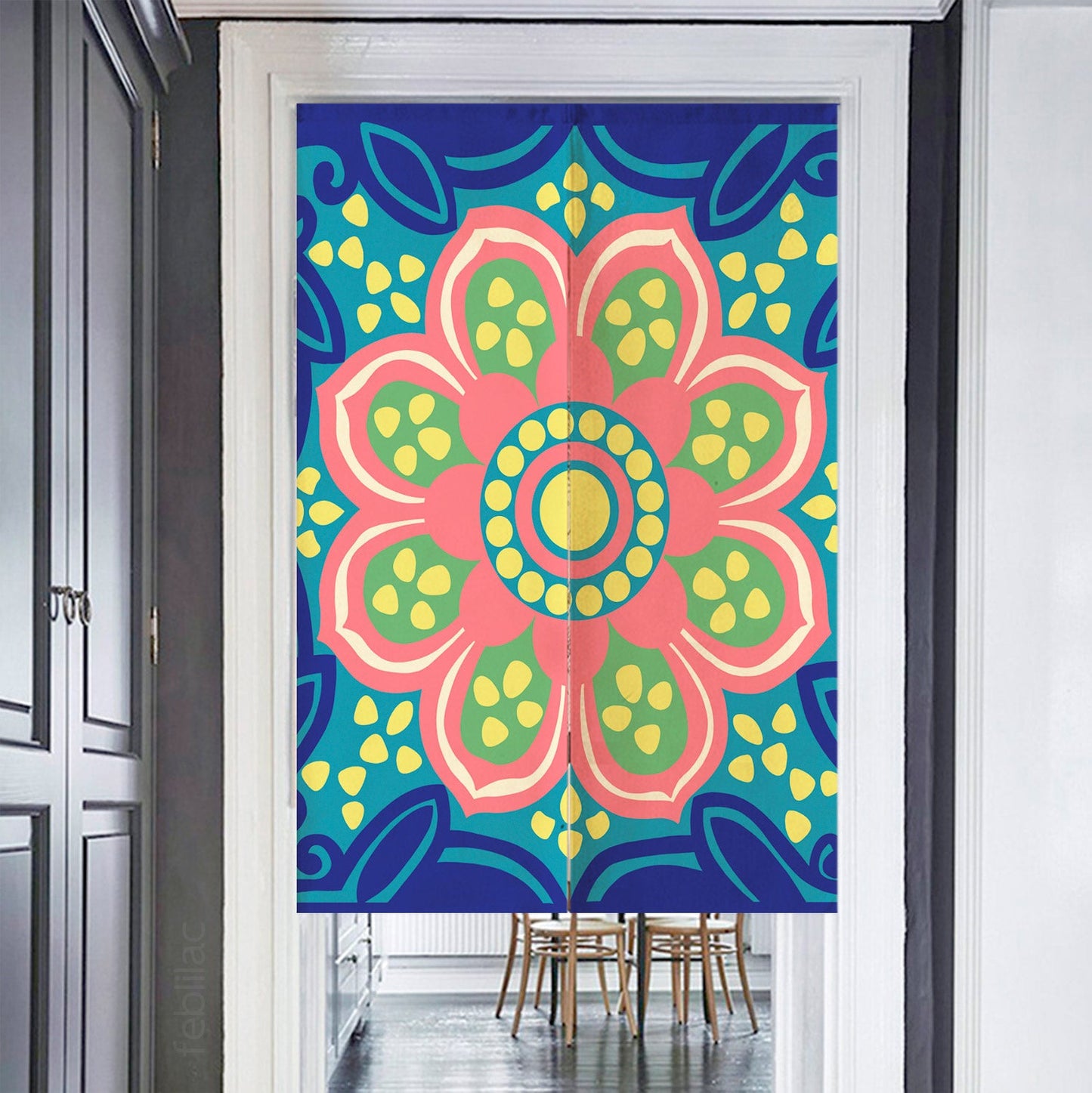 Bohemian Lotus Door Curtain