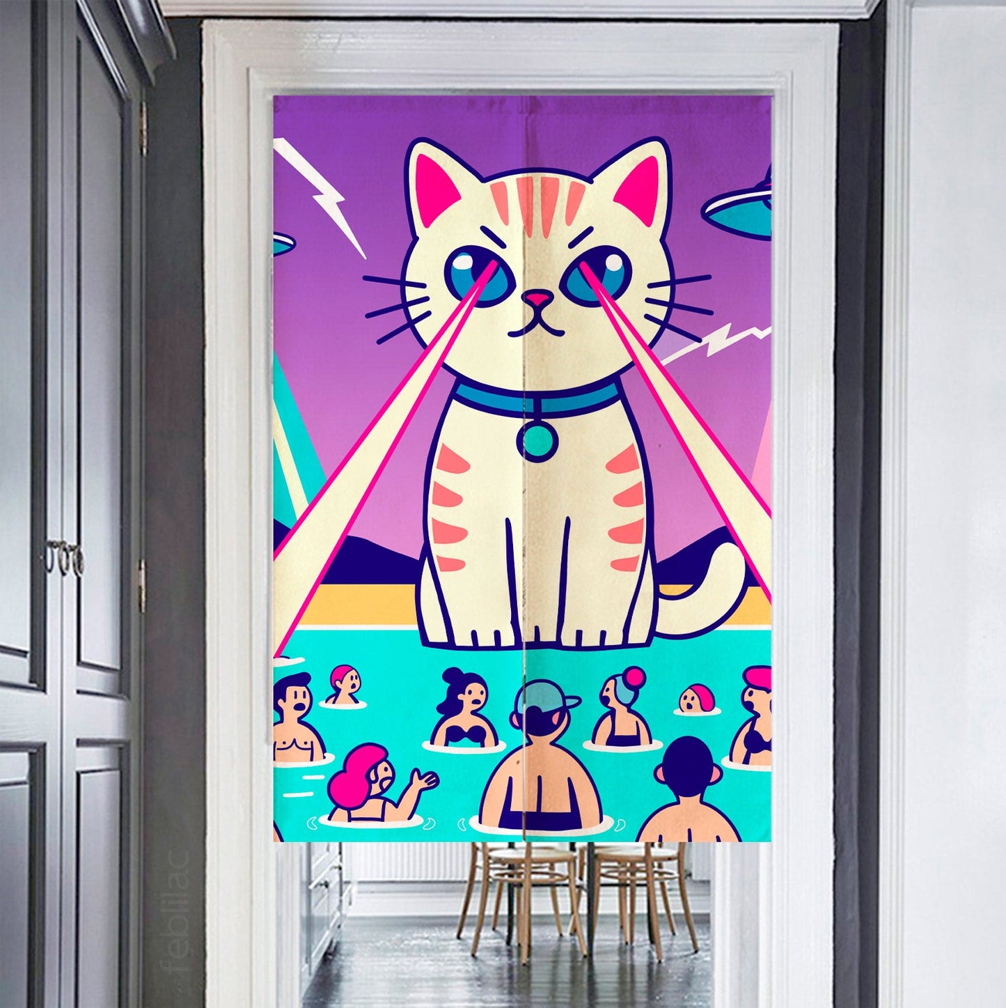 Laser Cat Door Curtain