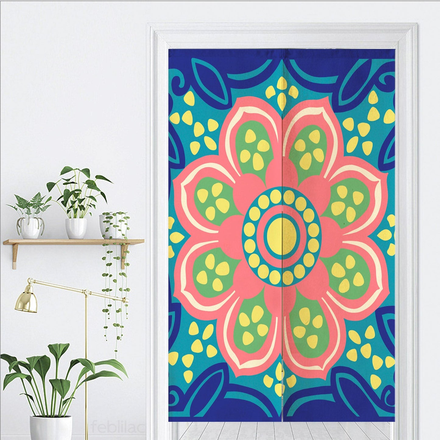Bohemian Lotus Door Curtain
