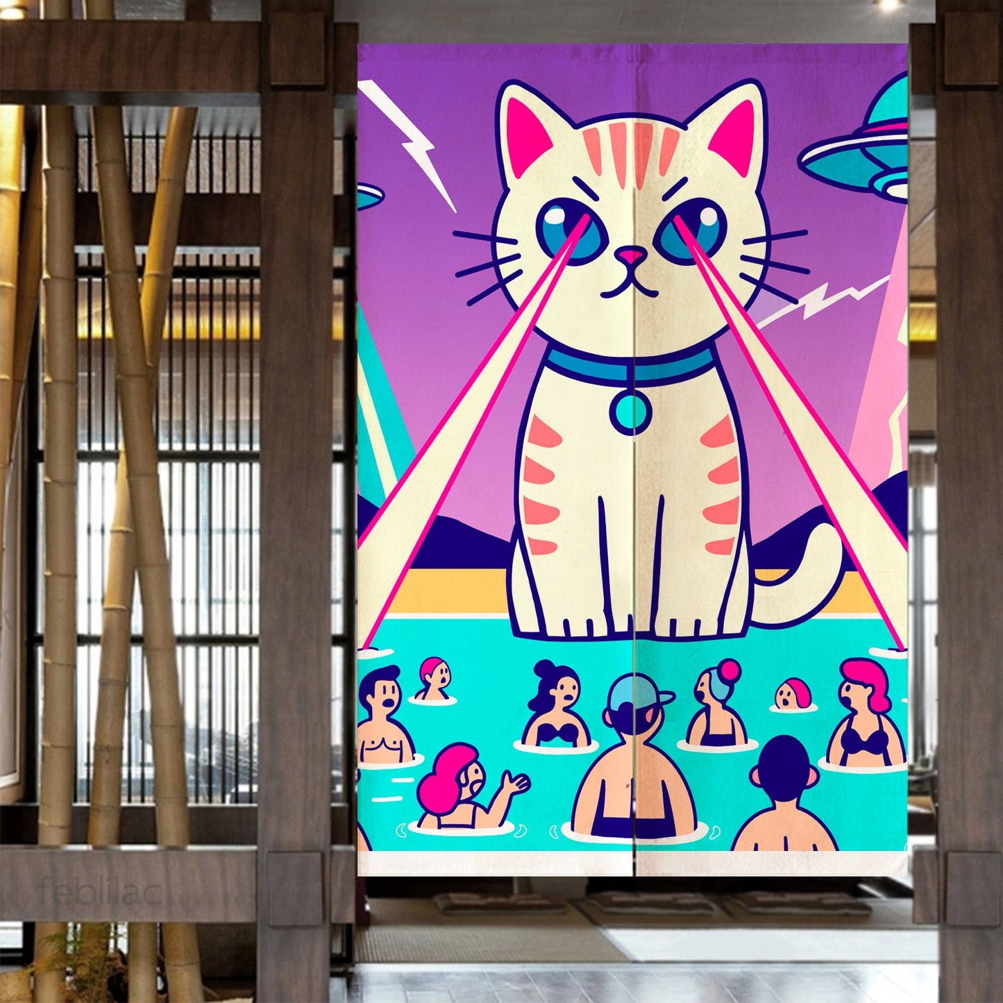 Laser Cat Door Curtain