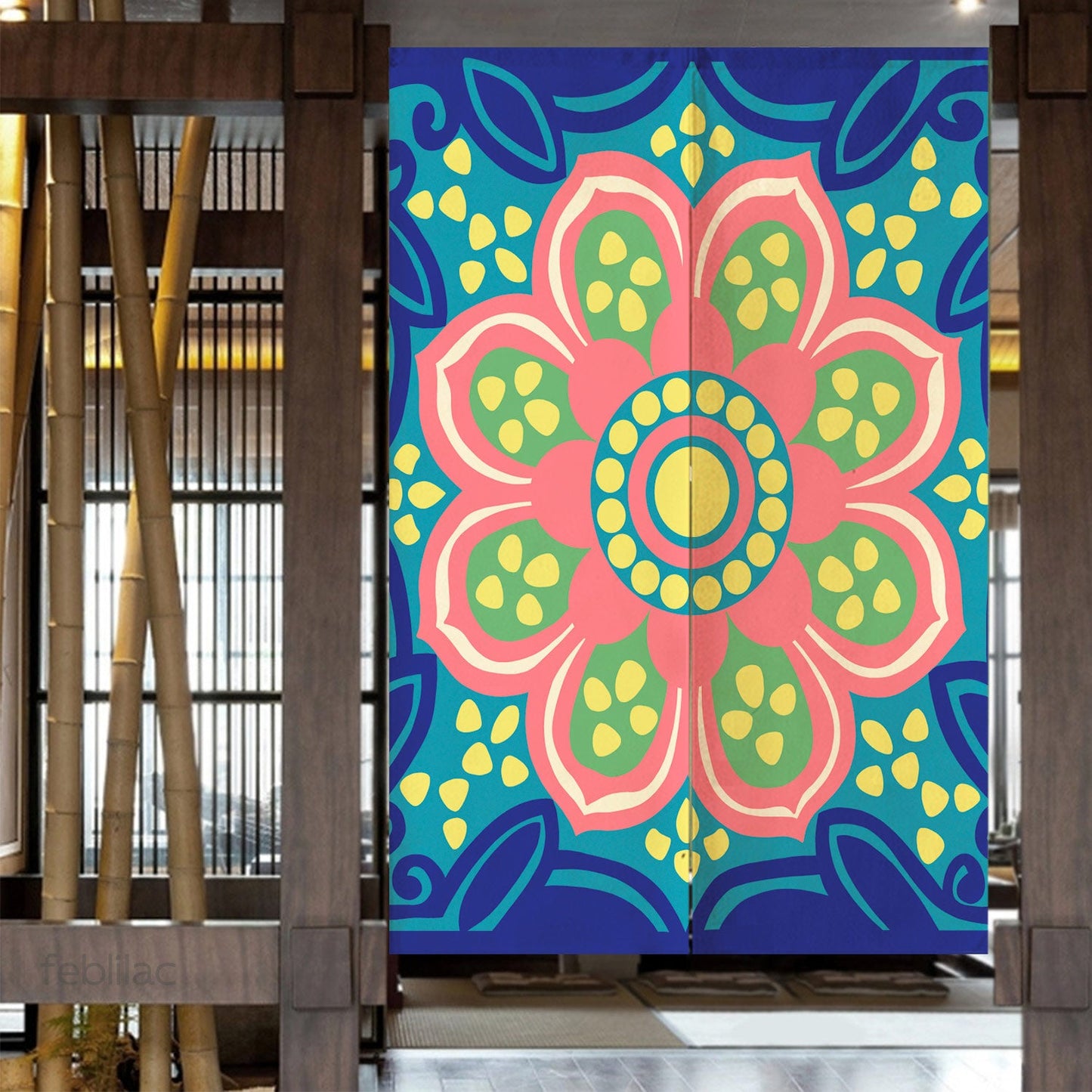 Bohemian Lotus Door Curtain
