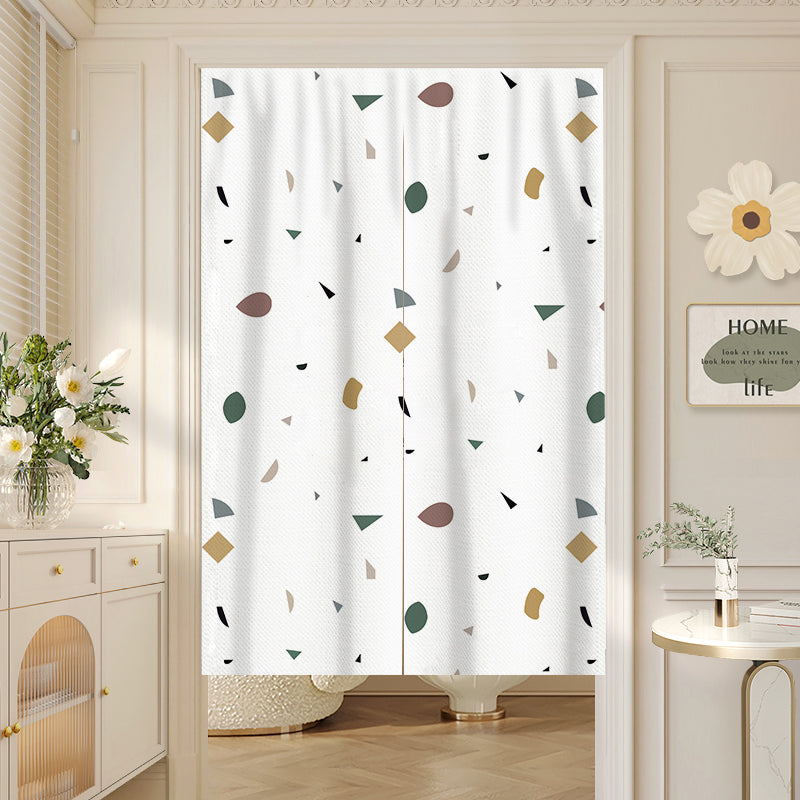 Colorful terrazzo Door Curtain