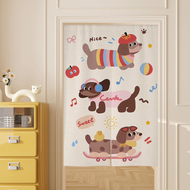 Three puppies Door Curtain