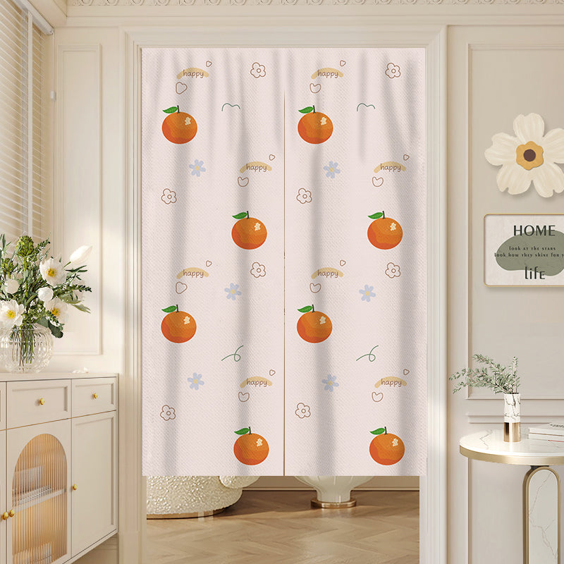 Delicious orange Door Curtain
