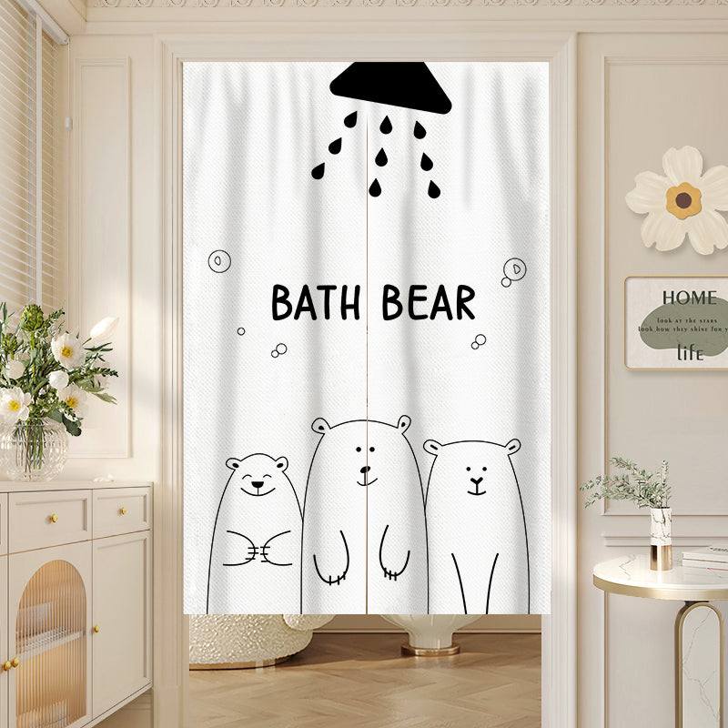 Bath time bear Door Curtain