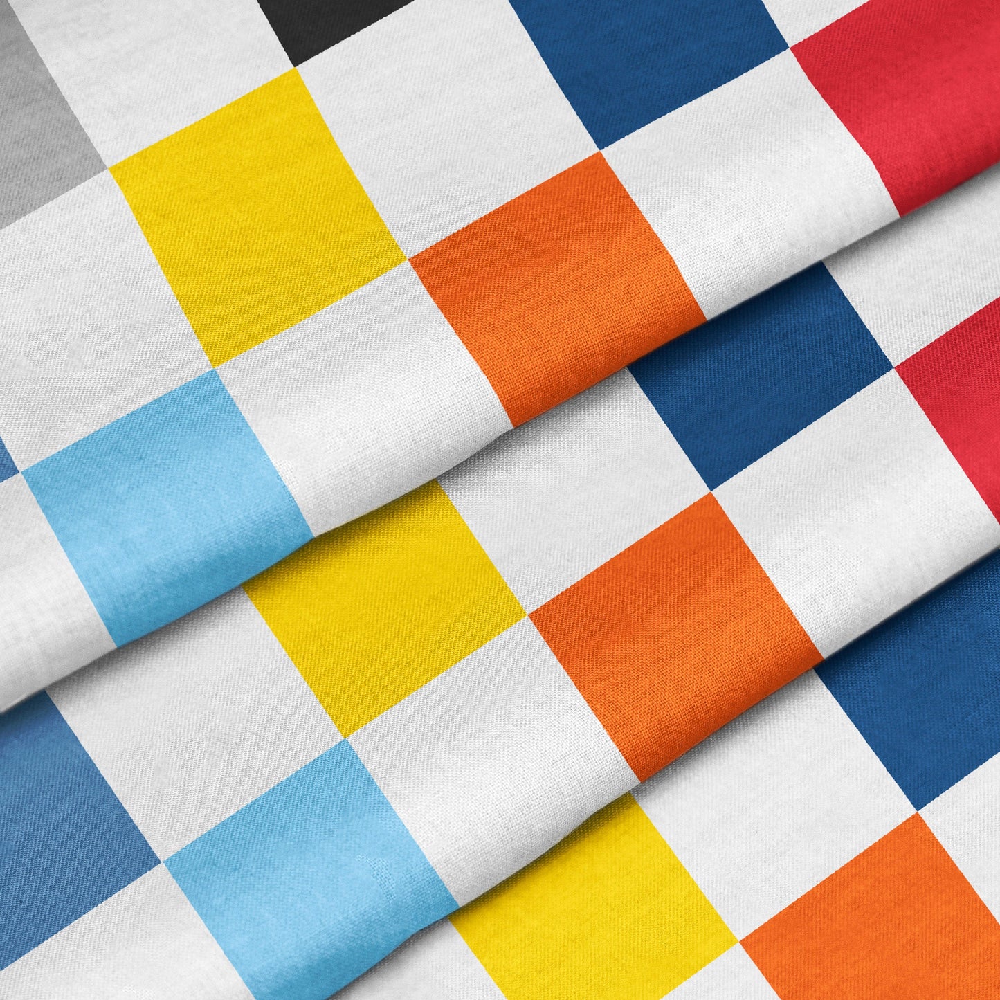 Color Checkerboard Doorway Curtain