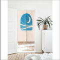 Blue Moon Misty Night Print Doorway Curtain Noren image 0