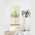 Simple Sketch Sun &amp; Tree Door Curtain image 0
