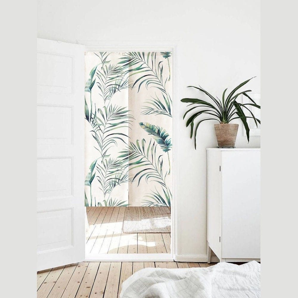 Watercolour Kentia Palm Doorway Noren Curtain image 0