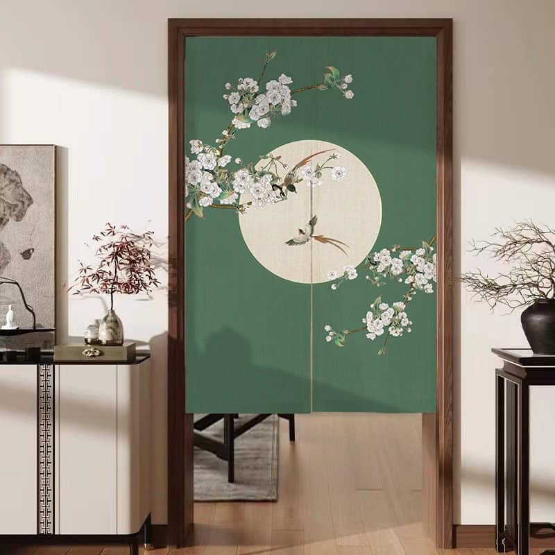 Oriental Zen Art Print Doorway Curtain Noren image 0