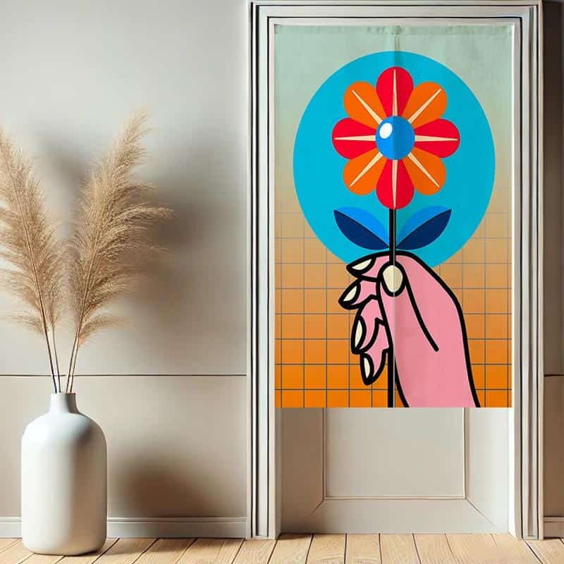 Abstract Art Noren  Doorway Curtain image 1