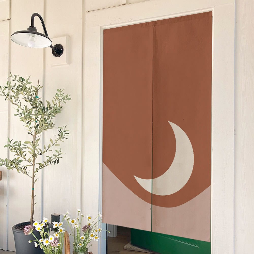 Green landscape painting Doorway Noren Curtain image 7