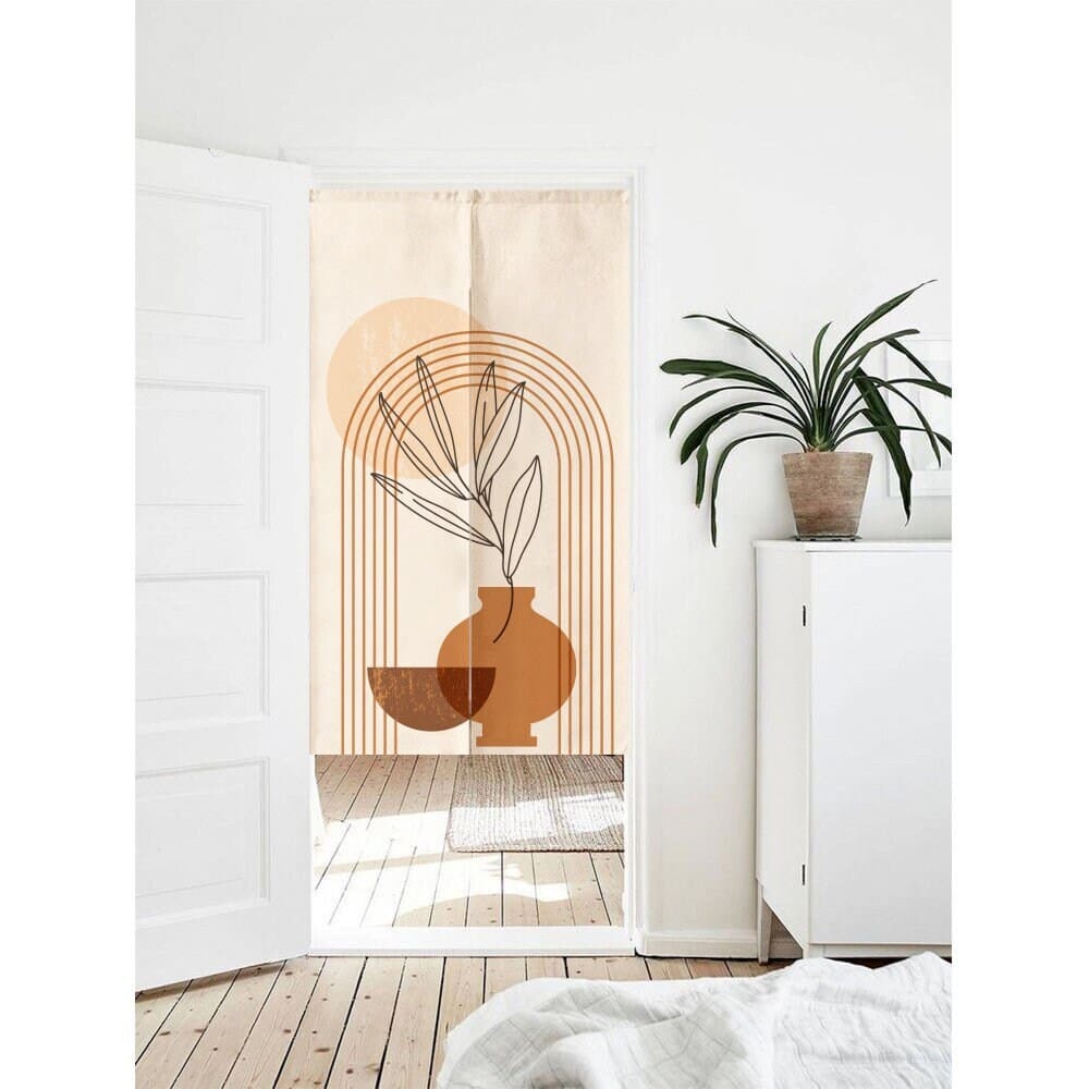 Orange vase  Doorway  Curtain Noren image 0