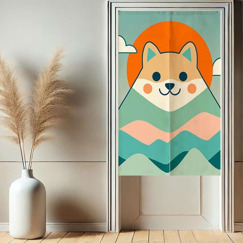 Abstract Animals Noren Doorway Curtain image 1