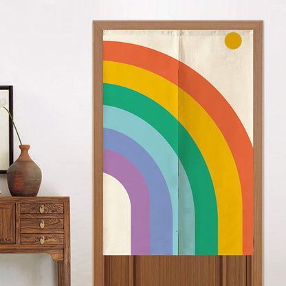 Rainbow and Sun Door Curtain