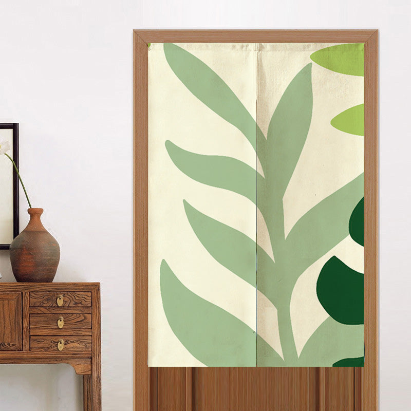 Green Leaves Door Curtain