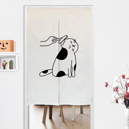 Carding Cat Doorway Noren