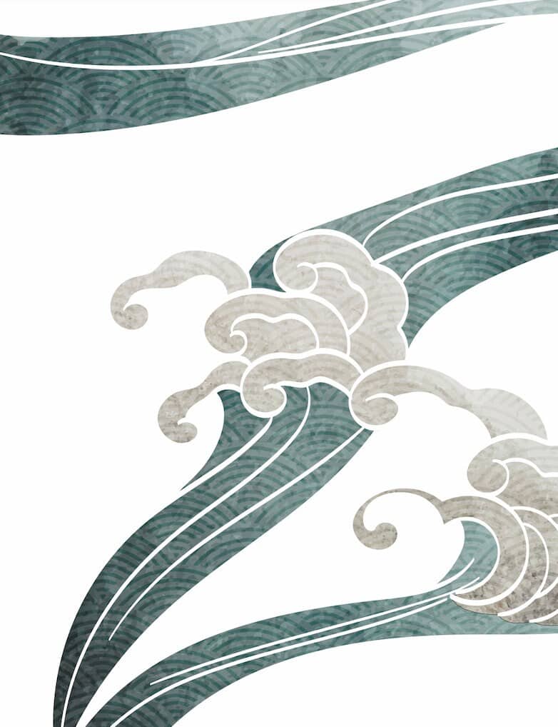 Spider plant pattern Doorway Noren Curtain image 2