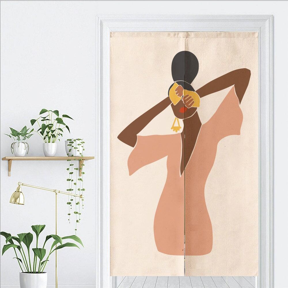 Watercolour Art Doorway Noren Curtain image 1