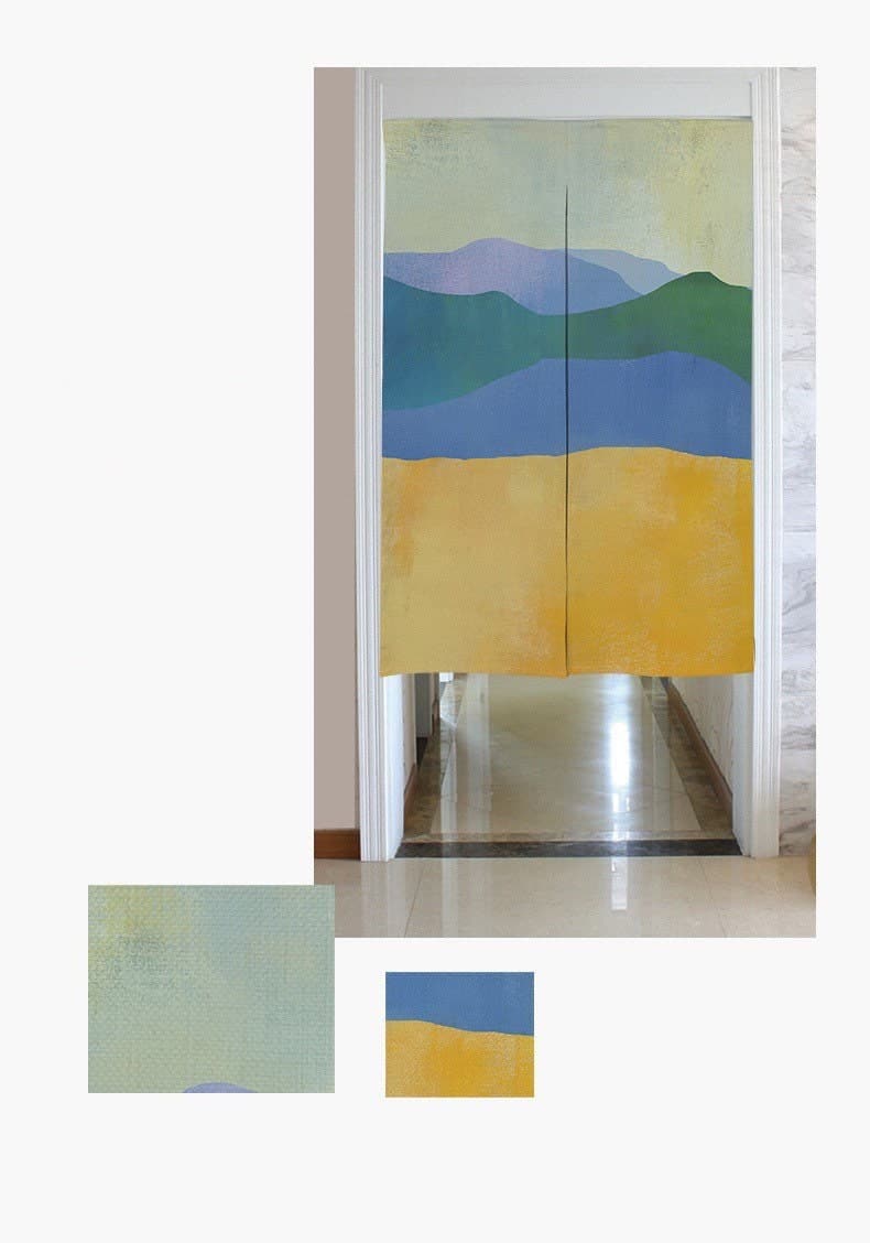 Striped background Doorway Noren Curtain image 3