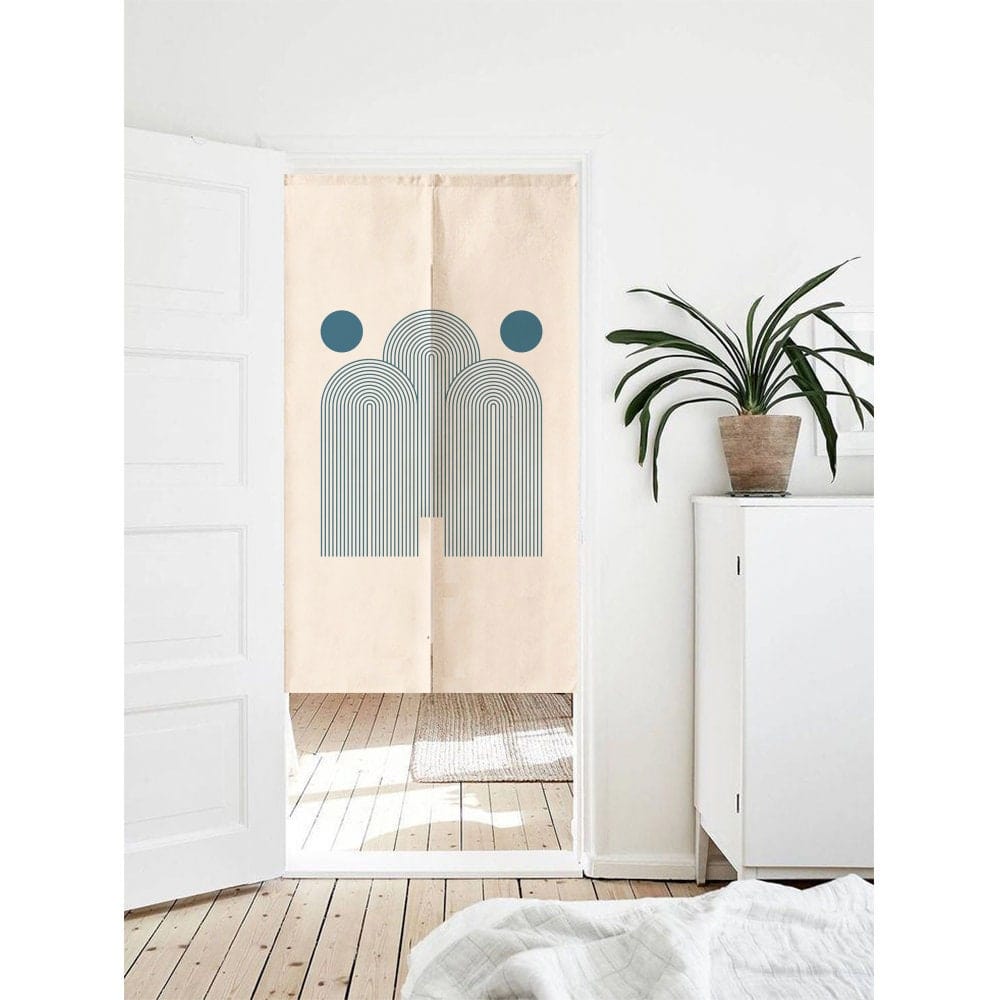 Aesthetic Arch Abstract Geometric Art Doorway Curtain Noren image 0