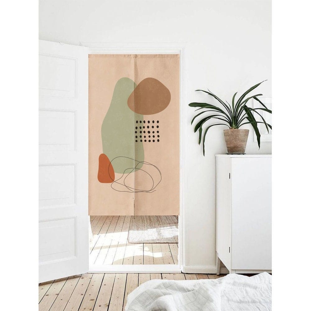 Watercolour Neutral Zen Arts Doorway Noren Curtain image 0