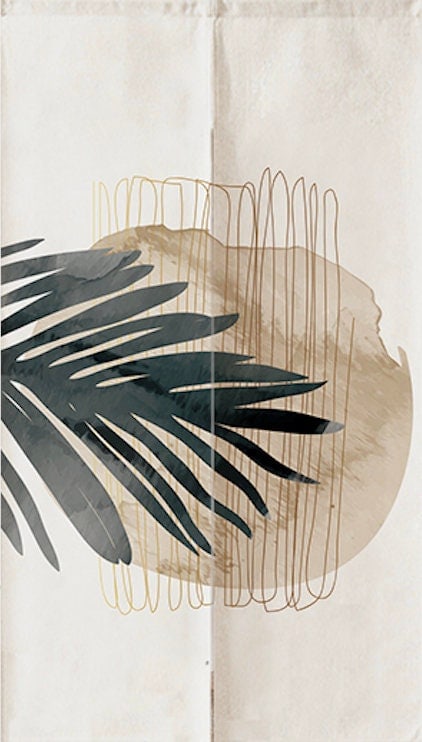 Leaf Pattern Doorway Curtain Noren image 4