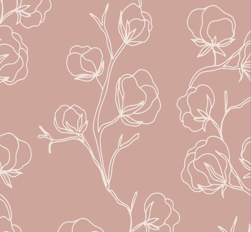 Rusty Pink Roses Line Art Print Doorway Curtain image 3