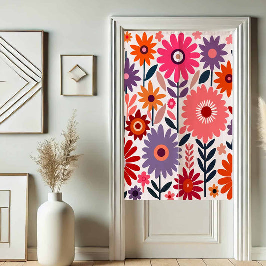 Colorful Floral Doorway Curtain image 0