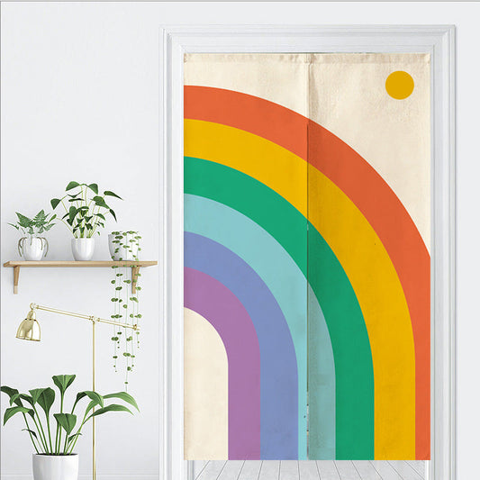 Rainbow and Sun Door Curtain