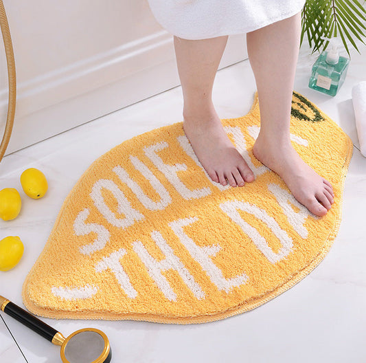 Yellow Lemon Bath Mat