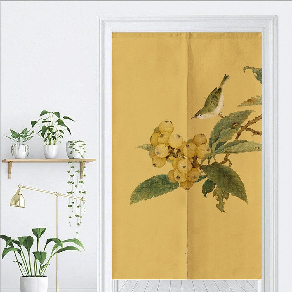 Green background bamboo Doorway Noren Curtain image 4