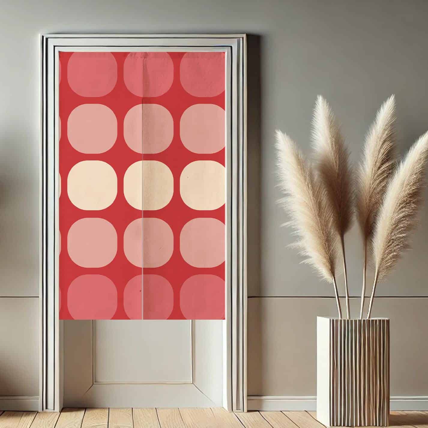 Red Polka Dots  Door Curtain image 1